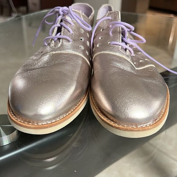 Johnston & Murphy lilac metallic leather soft moccasins Sz 8,5 new - Picture 11 of 11